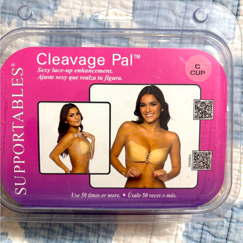 Lace-Up Adhesive Bra in Nude